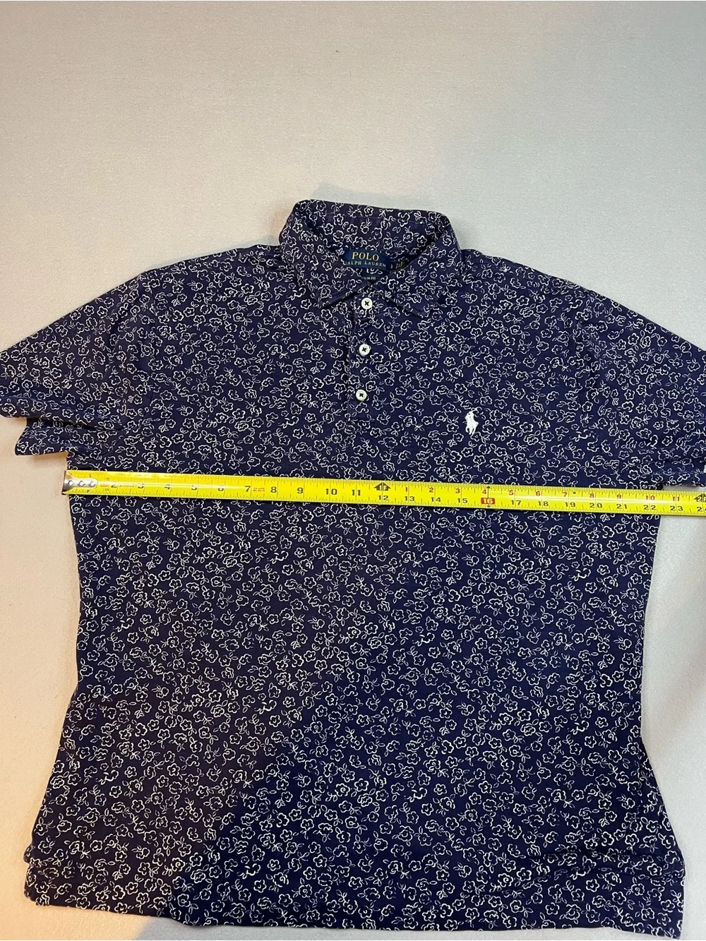 Polo Ralph Lauren Blue Floral Polo Shirt - Large L